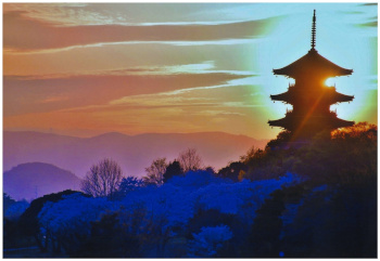 【作品名】夕焼けの吉備路 撮影者：岡本 一男 様 夢街道ルネサンス認定地区名：吉備野みちくさ小道（岡山県総社市上林）