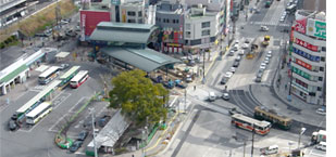 平成15年3月現在の横川駅前