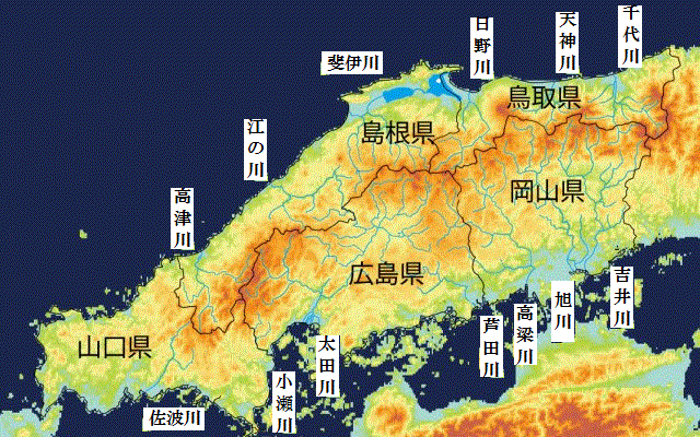 中国地方位置図