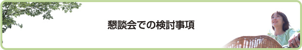 懇談会での検討事項