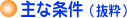 主な条件(抜粋)