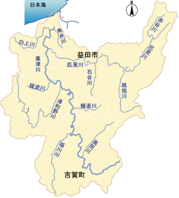 高津川の地図
