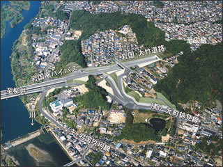 岩国市山手町付近