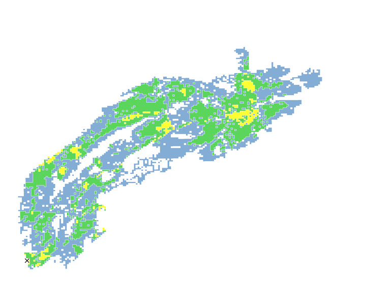 13時間目氾濫区域図