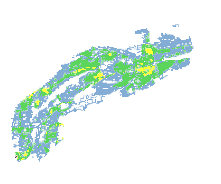 14時間目氾濫区域図