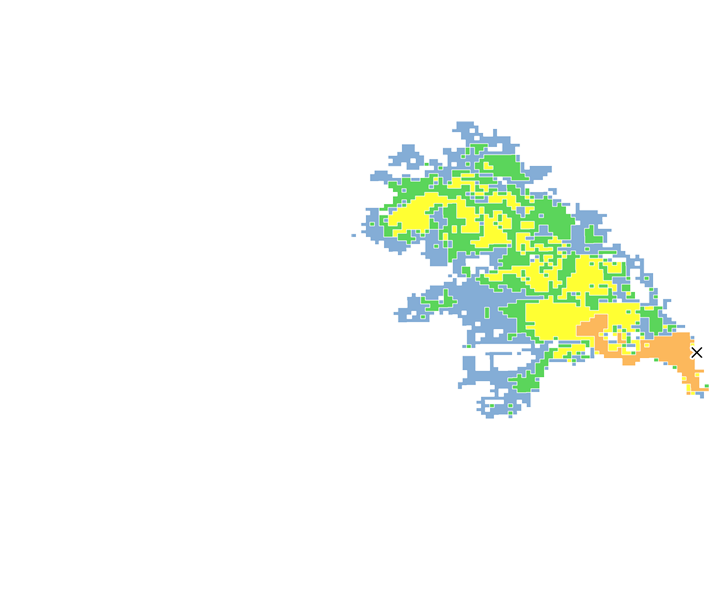 4時間目氾濫区域図