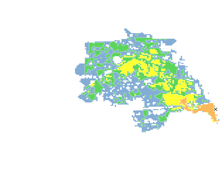 6時間目氾濫区域図