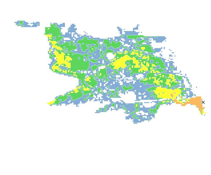 10時間目氾濫区域図