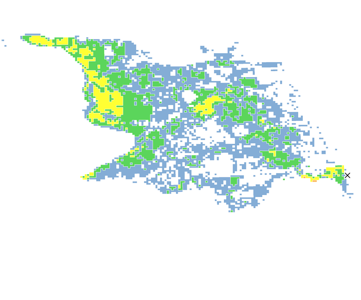 22時間目氾濫区域図