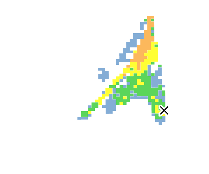 1時間目氾濫区域図