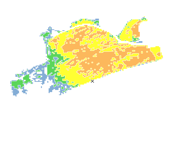 22時間目氾濫区域図