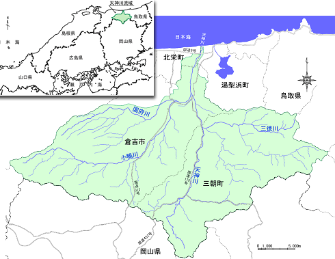 天神川流域図