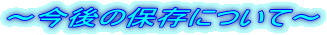 �`����̕ۑ��ɂ��ā`