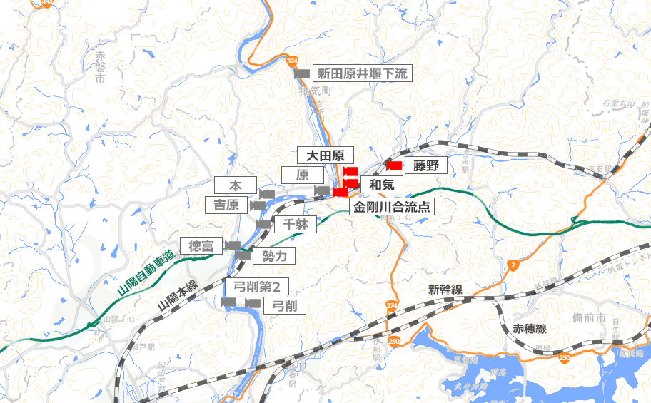 金剛川の地図