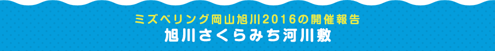 ミズベリング岡山旭川2016の開催報告 旭川さくらみち河川敷