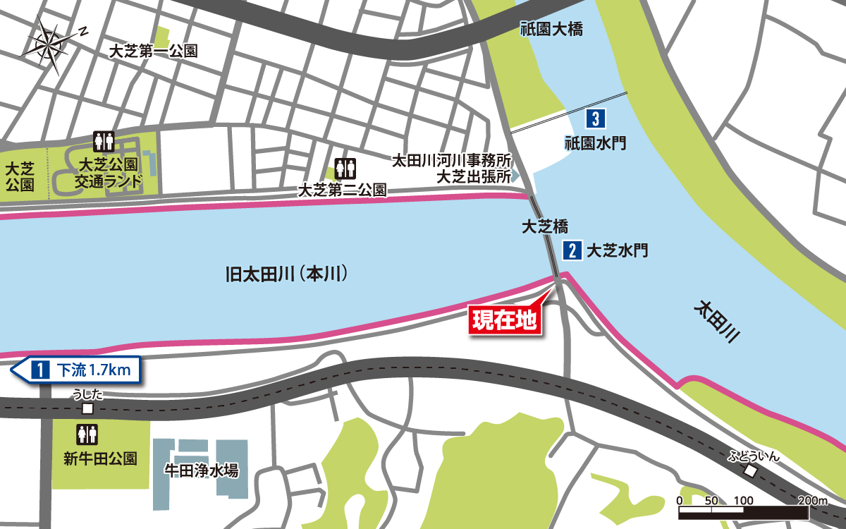 大芝橋東詰地図
