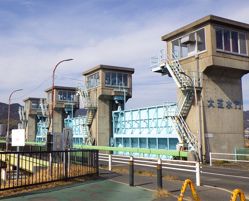 The east end of Oshibabashi Bridge area