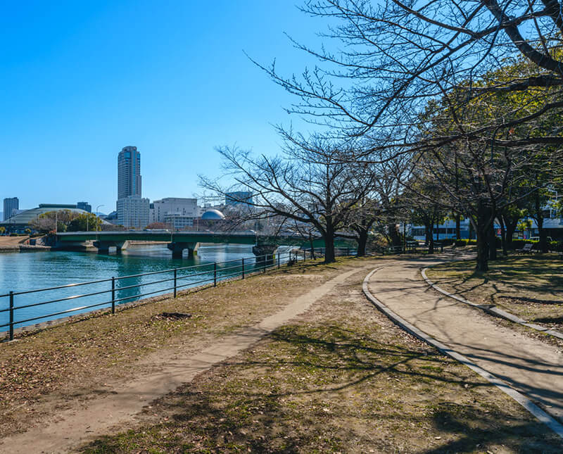 The western end of Sorazaya-bashi Bridge area