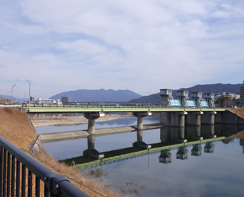 The western end of Oshibabashi Bridge area