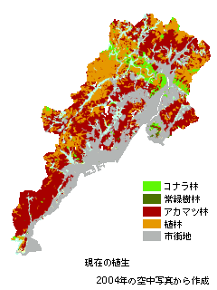 現在の植生景観