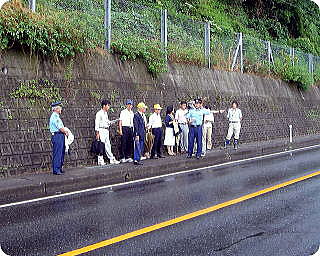 事故現場の点検写真