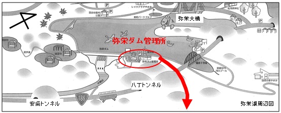 弥栄ダム地図