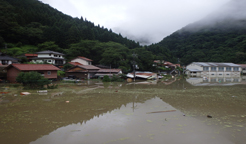 浸水被害（江津市提供）島根県江津市川越