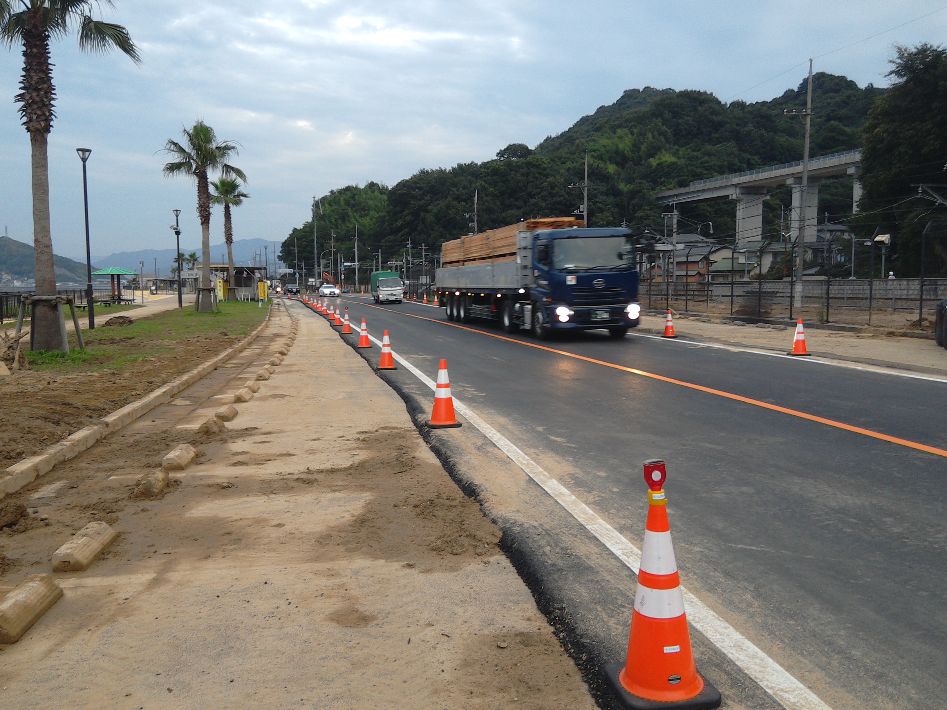 迂回路設置完了広島県安芸郡坂町水尻（国道31号）