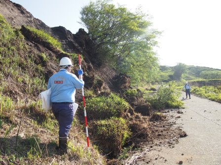 仙酔峡道路　被災状況調査（阿蘇市）