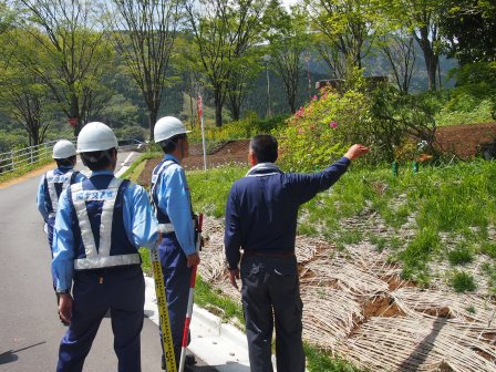 阿蘇大橋周辺　被災状況調査（南阿蘇村）