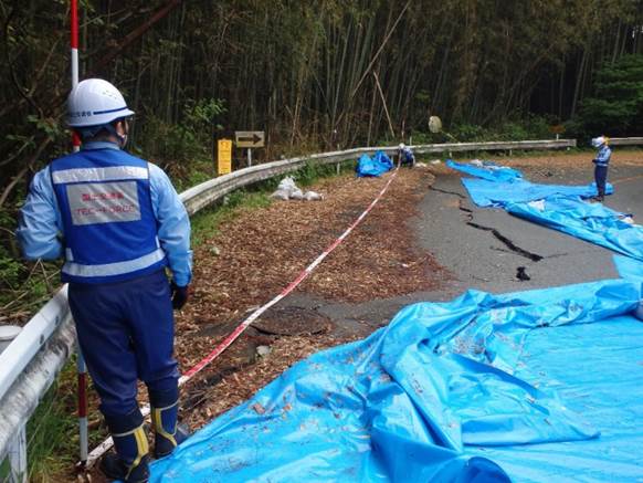 道路被災状況調査（菊陽町）