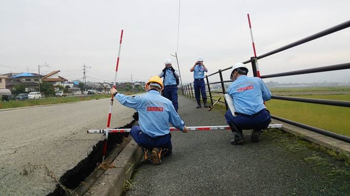 秋津川被災状況調査（益城町）