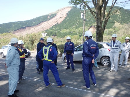 熊本県・熊本県警との合同現地調査（南阿蘇村）