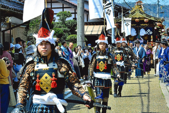 【作品名】城下町鹿野･伝統の春の祭り 撮影者：橋本 博之 様 夢街道ルネサンス認定地区名：鹿野往来（鳥取県鳥取市鹿野町）