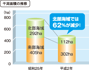 干潟面積の推移