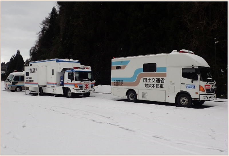 令和6年度能登半島地震 石川県能登町ほかに対策本部車、待機支援車を派遣