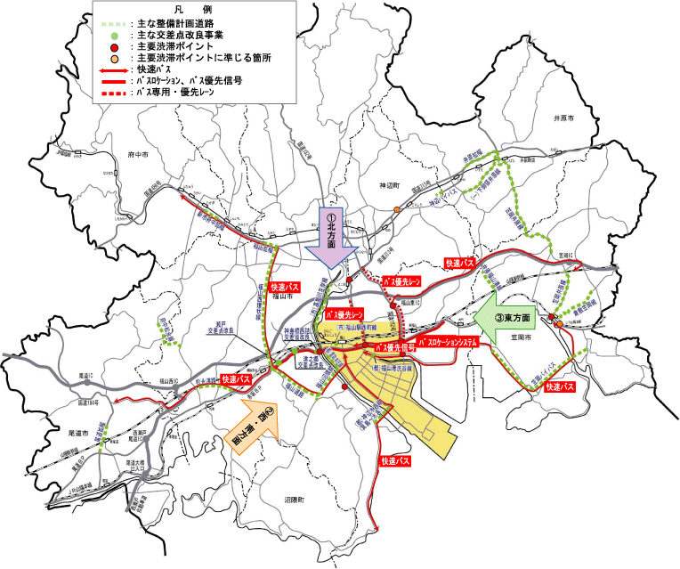 福山都市圏交通円滑化総合計画総括図