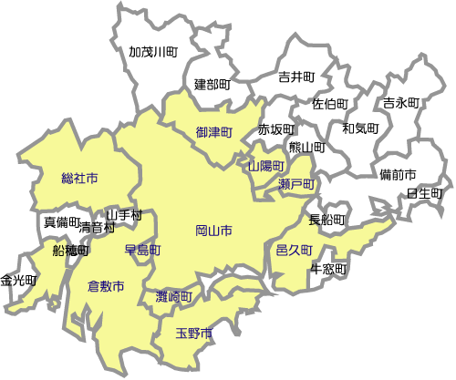 岡山都市圏の範囲