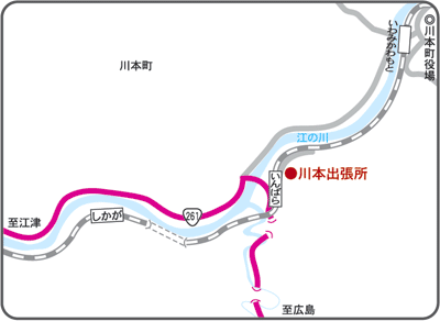 川本出張所アクセスマップ