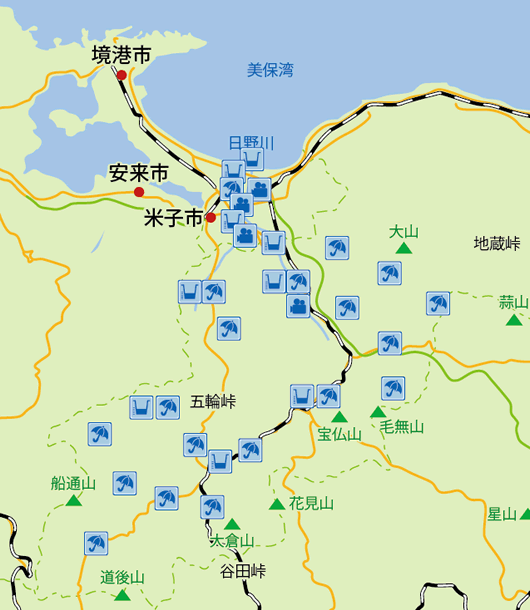 日野川周辺地図