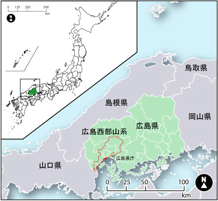 広島西部山系の位置
