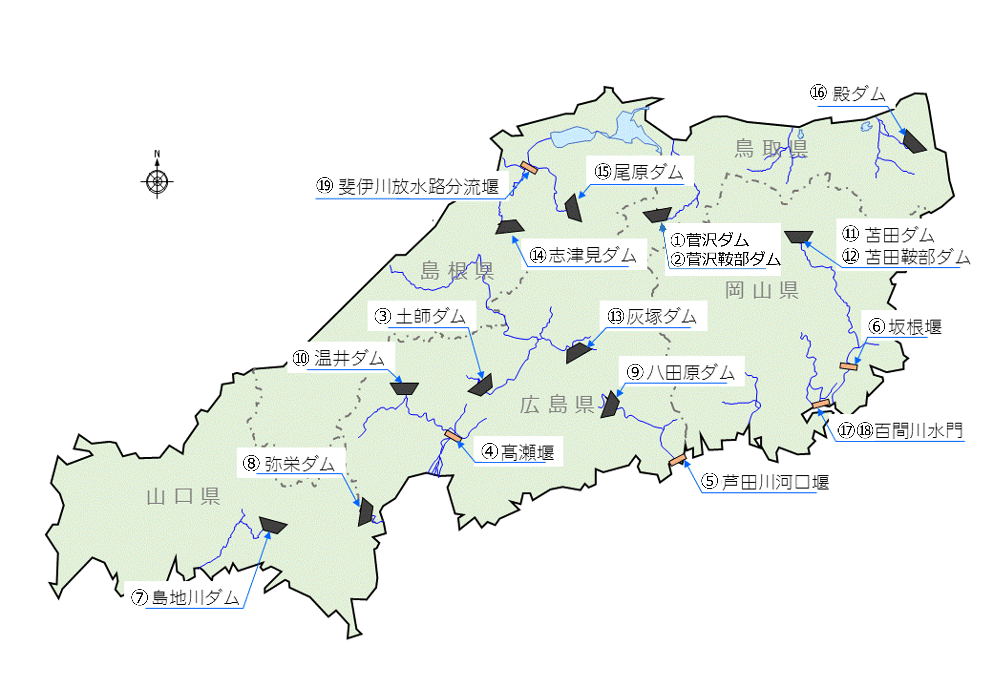 配布ダム等一覧