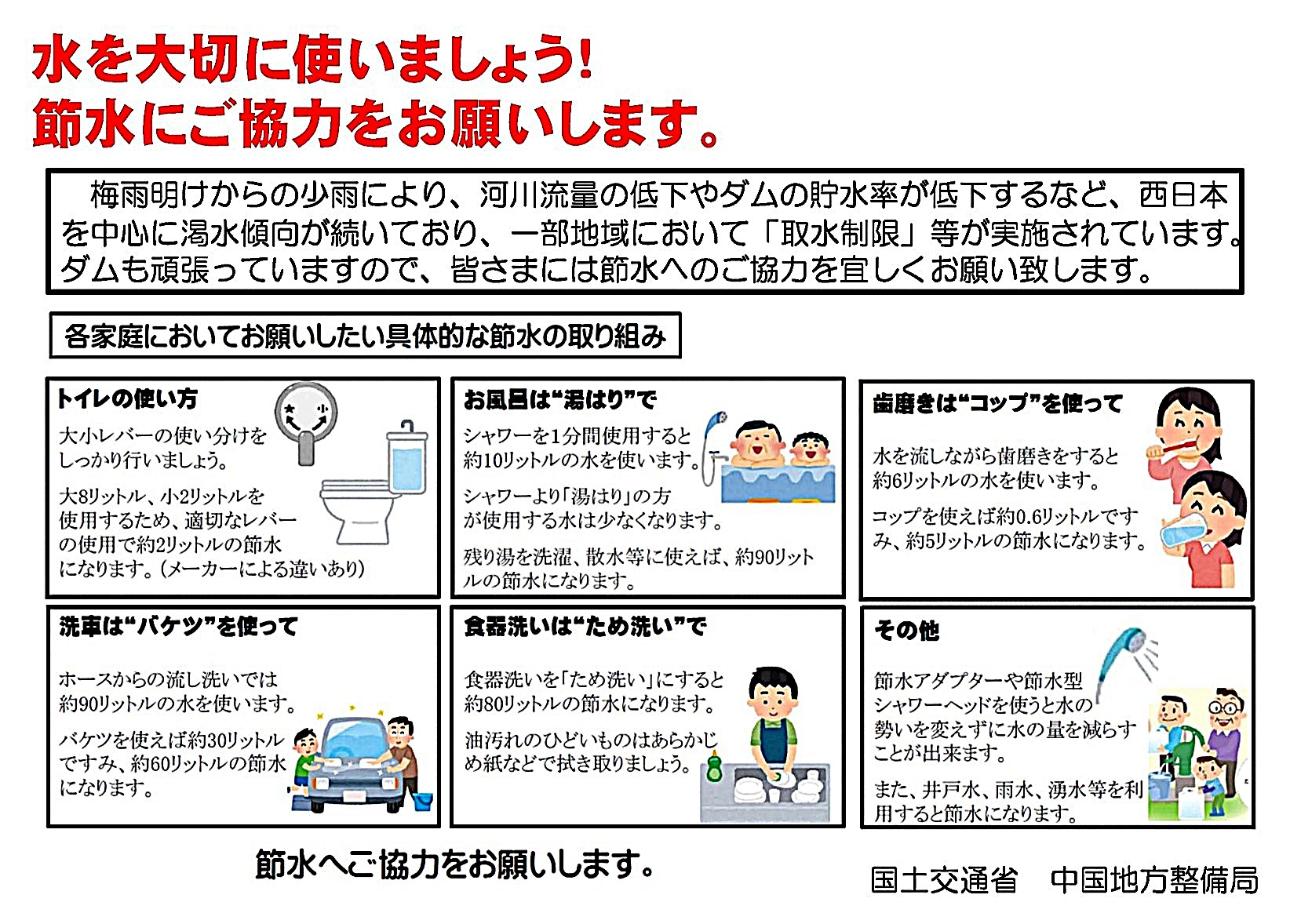 節水のご協力