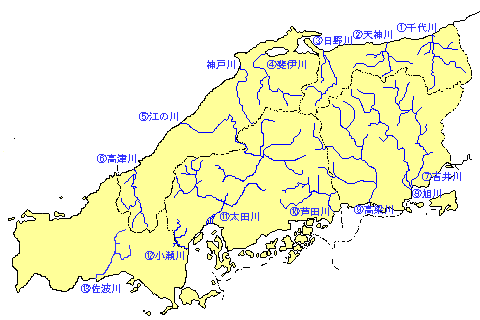 直轄１３水系図