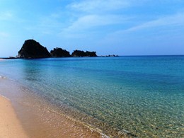 美しい青い海 五十谷三島