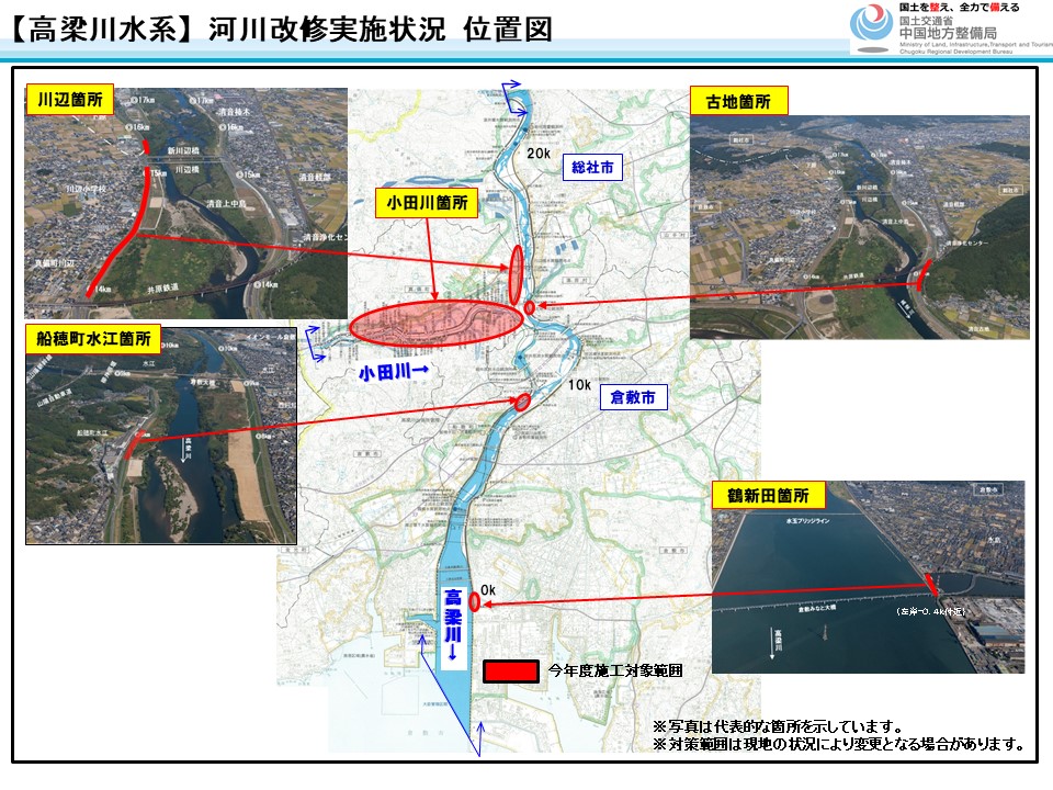 高梁川河川改修実施状況
