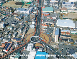 国道30号十日市交差点付近