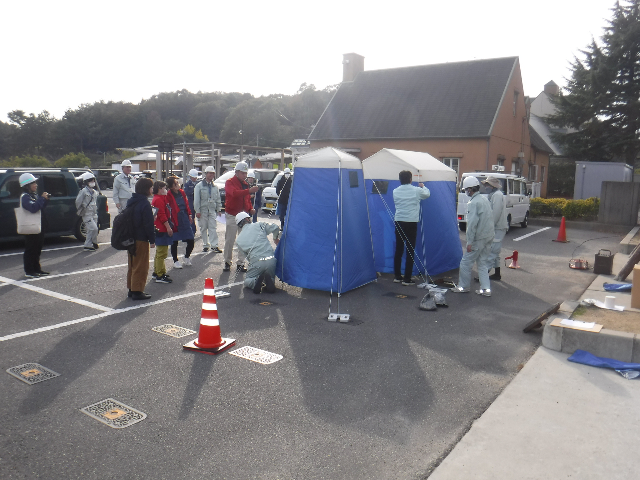 道の駅みやま公園の防災訓練に参加しました！/