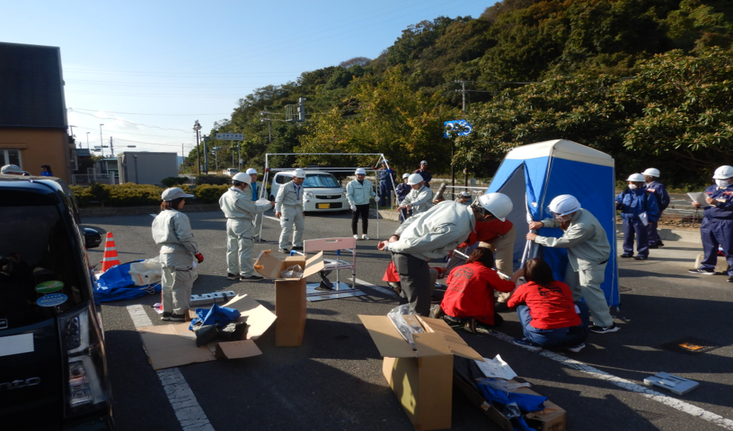 道の駅みやま公園で防災訓練を開催しました！/