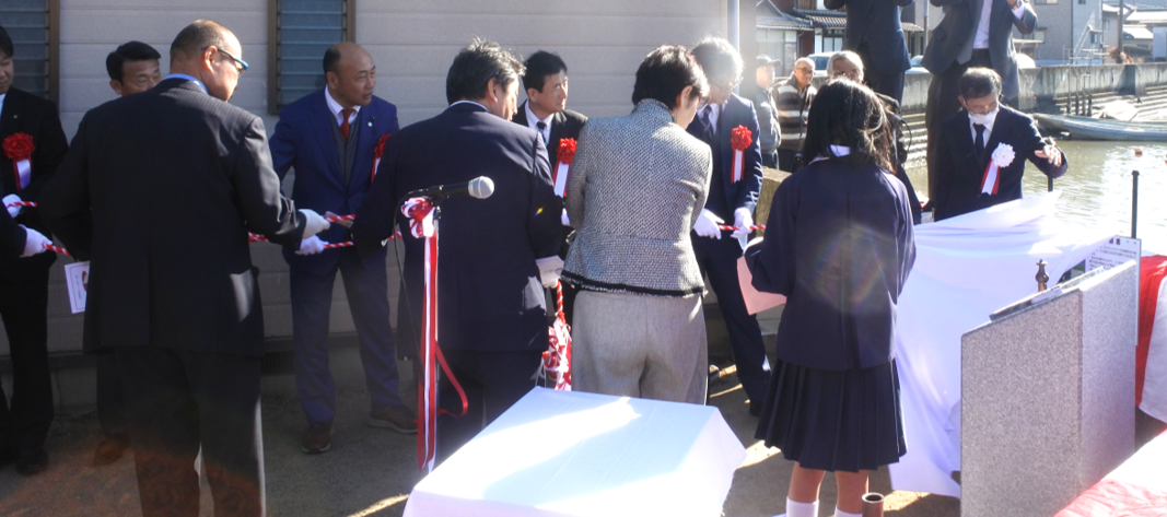 備中とと道トレイル（笠岡～矢掛～井原～高梁）の「夢街道ルネサンス」銘板石碑除幕式に参加しました！/